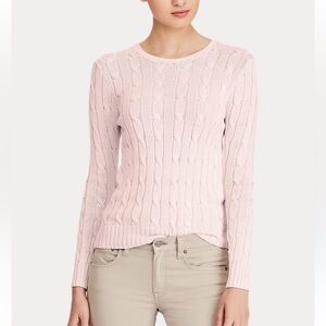 Lauren Ralph Lauren Light Pink Cable Knit Sweater